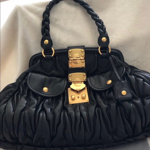 SOLD - Authentic Miu Miu Lambskin Matelasse Bag - Picture 1 of 8